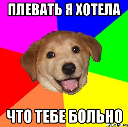 плевать я хотела что тебе больно, Мем Advice Dog