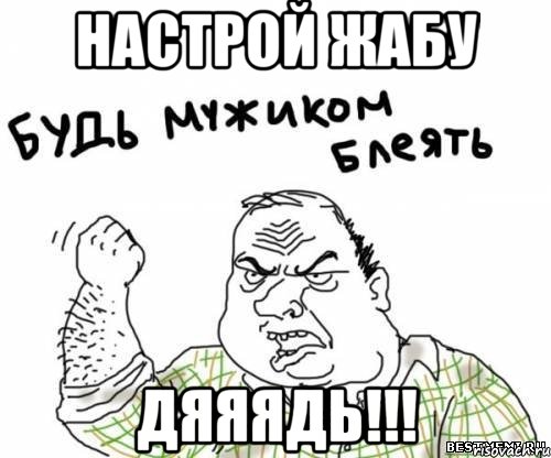 настрой жабу дяяядь!!!, Мем блять