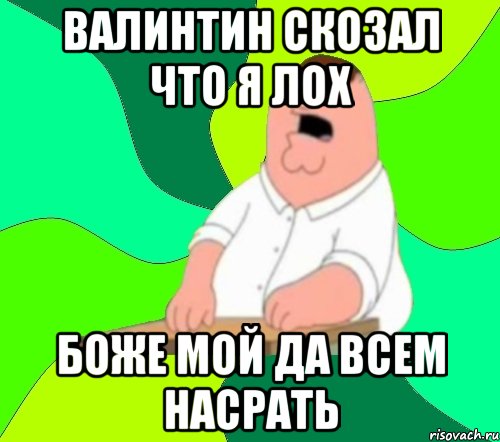 валинтин скозал что я лох боже мой да всем насрать, Мем  Да всем насрать (Гриффин)