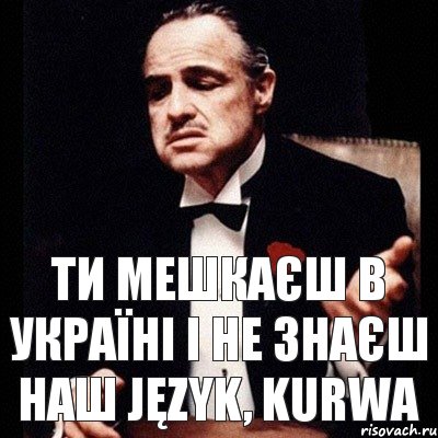 ти мешкаєш в україні і не знаєш наш język, kurwa, Комикс Дон Вито Корлеоне 1