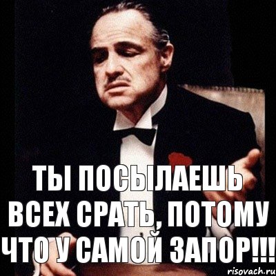 Ты посылаешь всех срать, потому что у самой запор!!!, Комикс Дон Вито Корлеоне 1