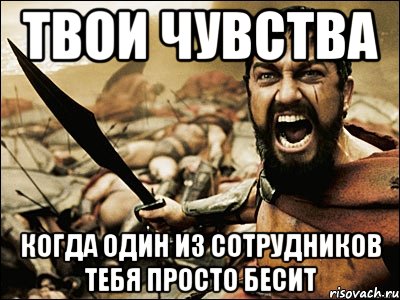 твои чувства когда один из сотрудников тебя просто бесит, Мем Это Спарта