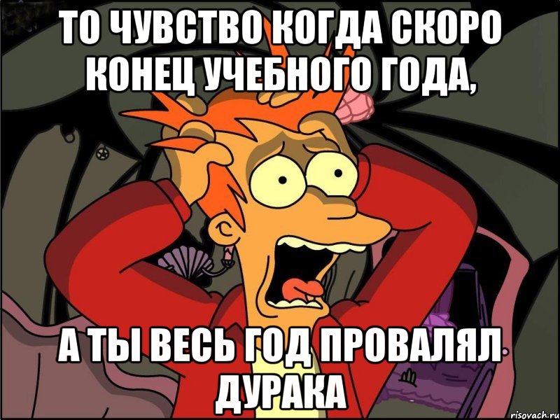 то чувство когда скоро конец учебного года, а ты весь год провалял дурака, Мем Фрай в панике