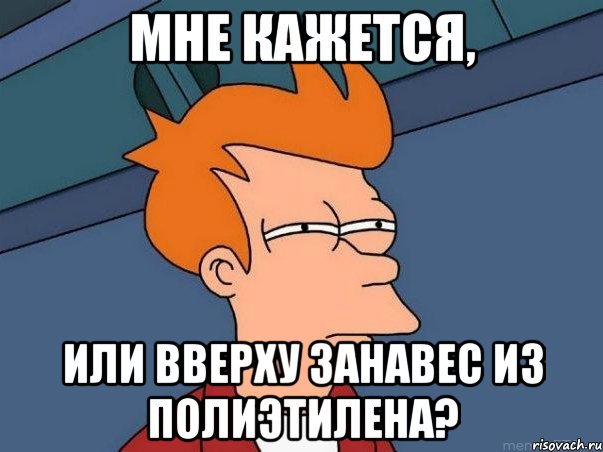 мне кажется, или вверху занавес из полиэтилена?, Мем  Фрай (мне кажется или)