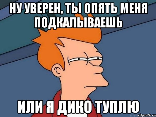 ну уверен, ты опять меня подкалываешь или я дико туплю, Мем  Фрай (мне кажется или)