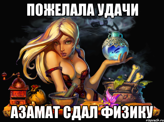 пожелала удачи азамат сдал физику, Мем freelancer-witch