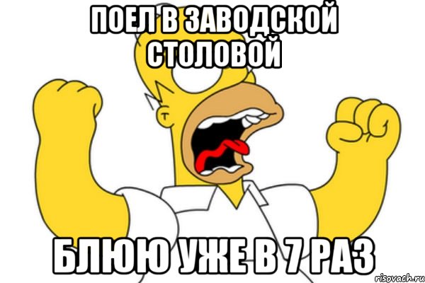 поел в заводской столовой блюю уже в 7 раз, Мем Разъяренный Гомер