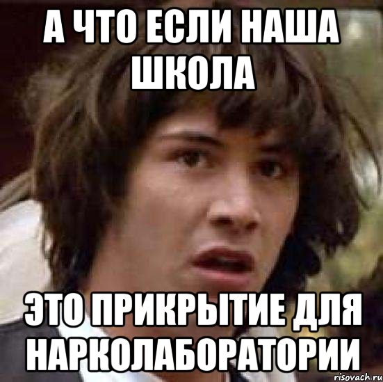 а что если наша школа это прикрытие для нарколаборатории, Мем А что если (Киану Ривз)