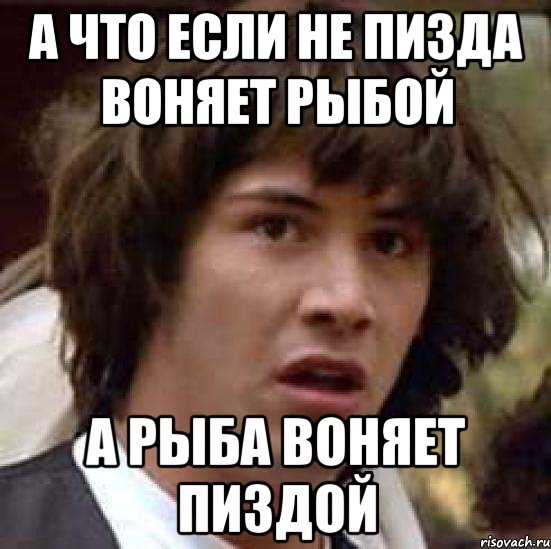 а что если не пизда воняет рыбой а рыба воняет пиздой, Мем А что если (Киану Ривз)