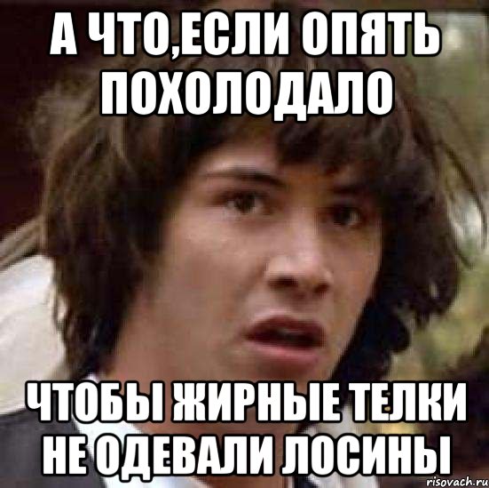 а что,если опять похолодало чтобы жирные телки не одевали лосины, Мем А что если (Киану Ривз)