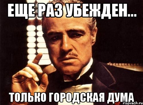 еще раз убежден... только городская дума, Мем крестный отец