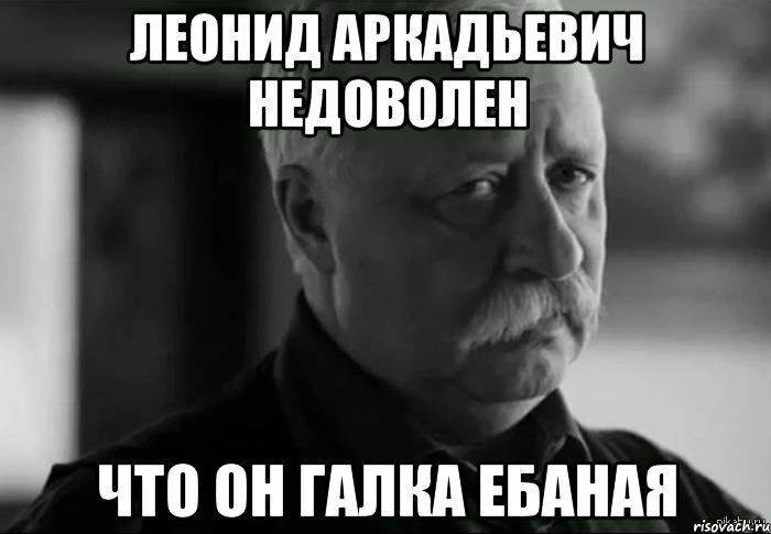 леонид аркадьевич недоволен что он галка ебаная, Мем Не расстраивай Леонида Аркадьевича