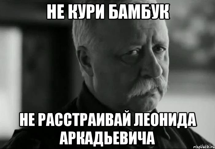 не кури бамбук не расстраивай леонида аркадьевича, Мем Не расстраивай Леонида Аркадьевича