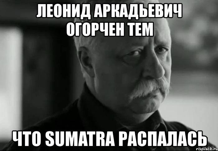 леонид аркадьевич огорчен тем что sumatra распалась, Мем Не расстраивай Леонида Аркадьевича