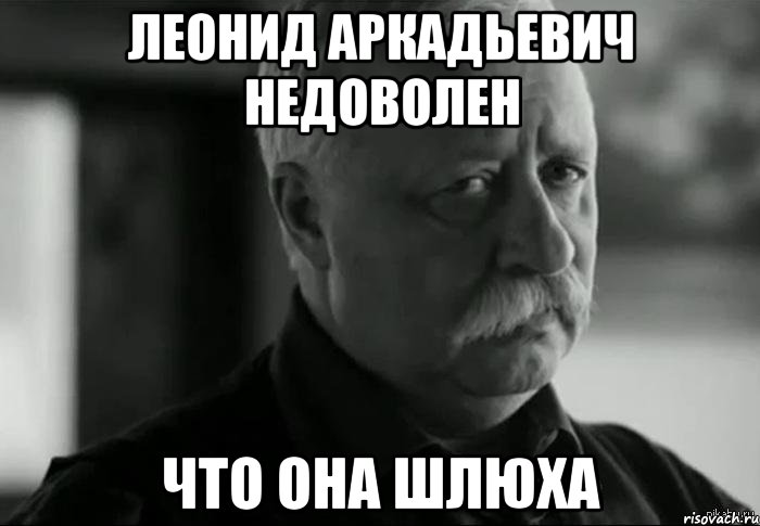 леонид аркадьевич недоволен что она шлюха, Мем Не расстраивай Леонида Аркадьевича