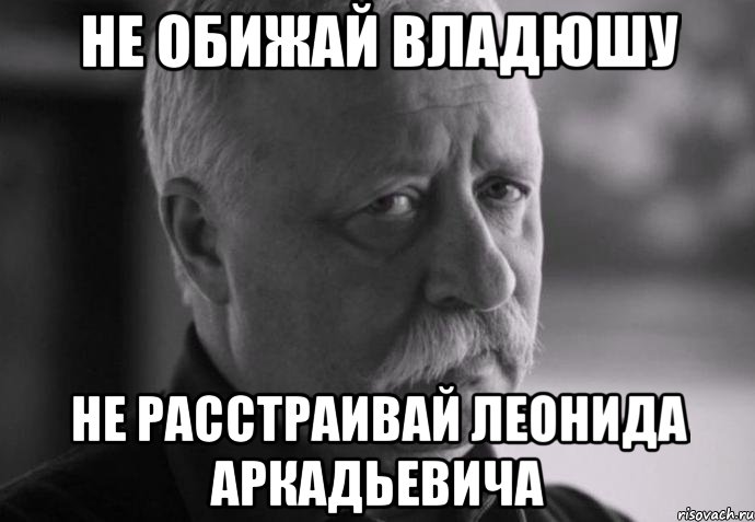 не обижай владюшу не расстраивай леонида аркадьевича, Мем Не расстраивай Леонида Аркадьевича