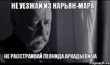 не уезжай из Нарьян-Мара не расстраивай Леонида Аркадьевича