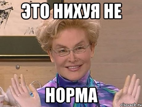 это нихуя не норма, Мем Елена Малышева