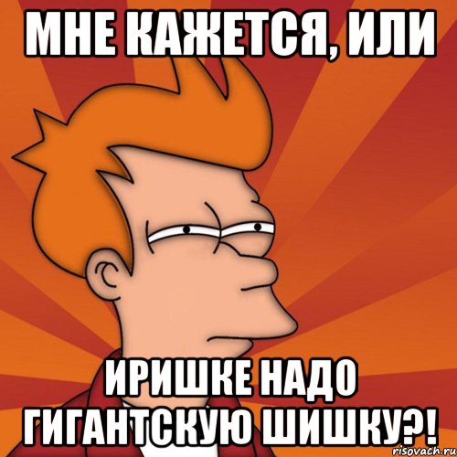 мне кажется, или иришке надо гигантскую шишку?!, Мем Мне кажется или (Фрай Футурама)