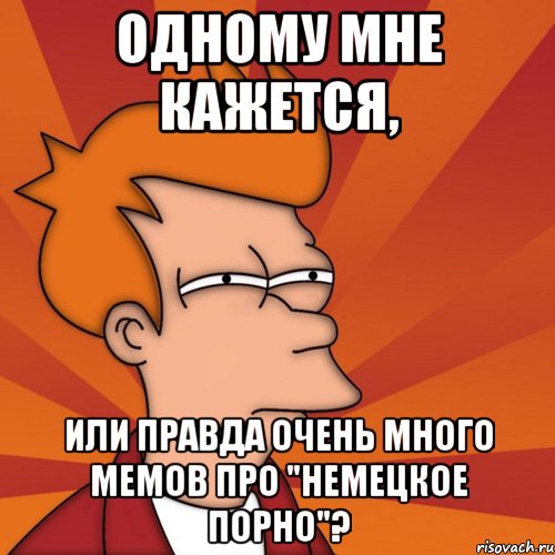 одному мне кажется, или правда очень много мемов про "немецкое порно"?, Мем Мне кажется или (Фрай Футурама)