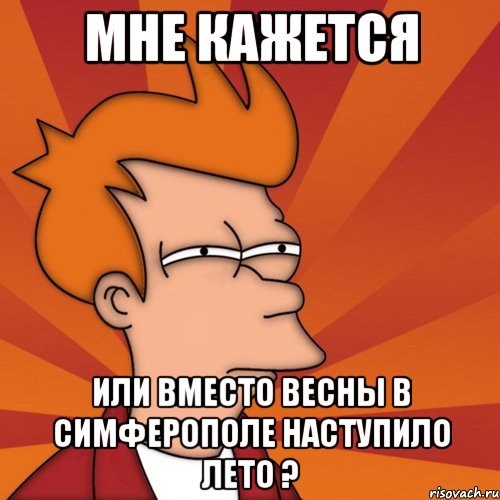 мне кажется или вместо весны в симферополе наступило лето ?, Мем Мне кажется или (Фрай Футурама)