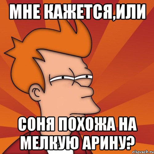 мне кажется,или соня похожа на мелкую арину?, Мем Мне кажется или (Фрай Футурама)