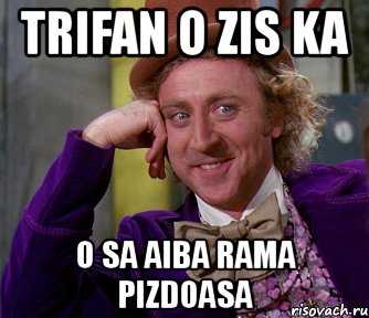 trifan o zis ka o sa aiba rama pizdoasa, Мем мое лицо