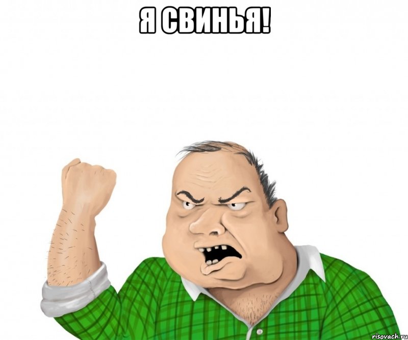 я свинья! , Мем мужик