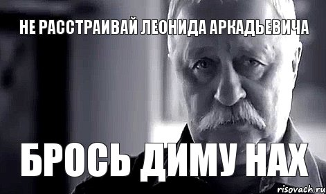 Не расстраивай Леонида Аркадьевича Брось Диму нах, Мем Не огорчай Леонида Аркадьевича