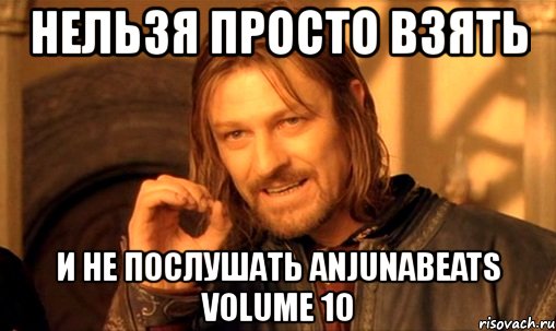 нельзя просто взять и не послушать anjunabeats volume 10, Мем Нельзя просто так взять и (Боромир мем)