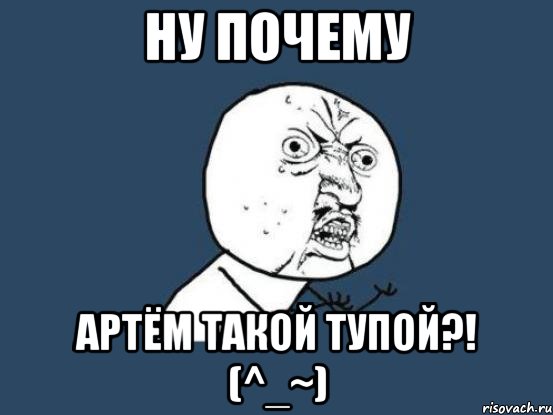 ну почему артём такой тупой?! (^_~)