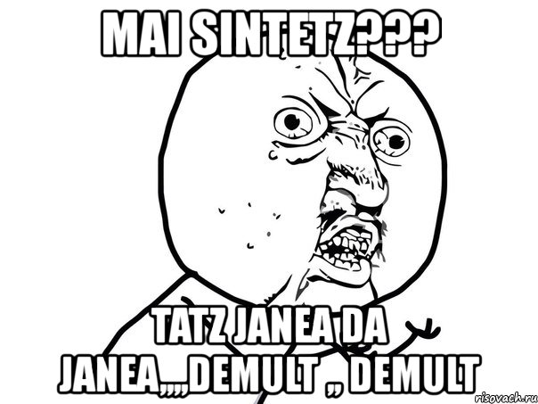 mai sintetz??? tatz janea da janea,,,,demult ,, demult, Мем Ну почему (белый фон)