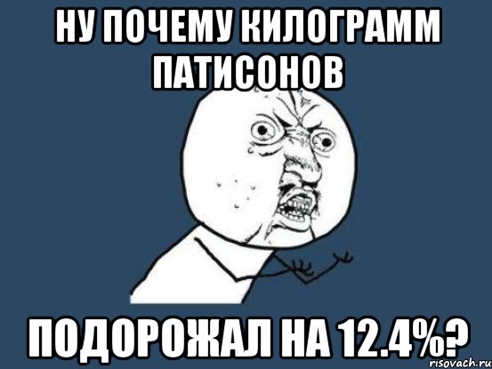 ну почему килограмм патисонов подорожал на 12.4%?, Мем Ну почему