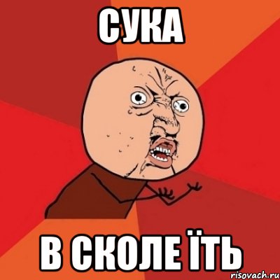 сука в сколе їть, Мем Почему