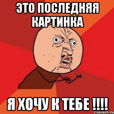 это последняя картинка я хочу к тебе !!!, Мем Почему