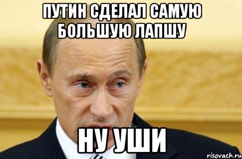 путин сделал самую большую лапшу ну уши, Мем путин