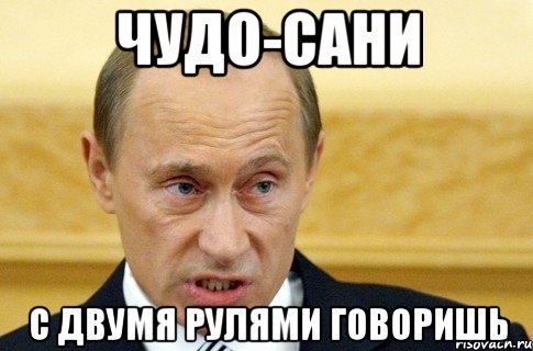 чудо-сани с двумя рулями говоришь, Мем путин