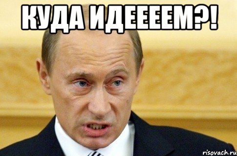 куда идеееем?! , Мем путин