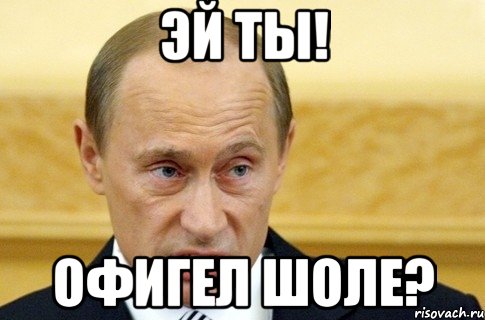 эй ты! офигел шоле?, Мем путин