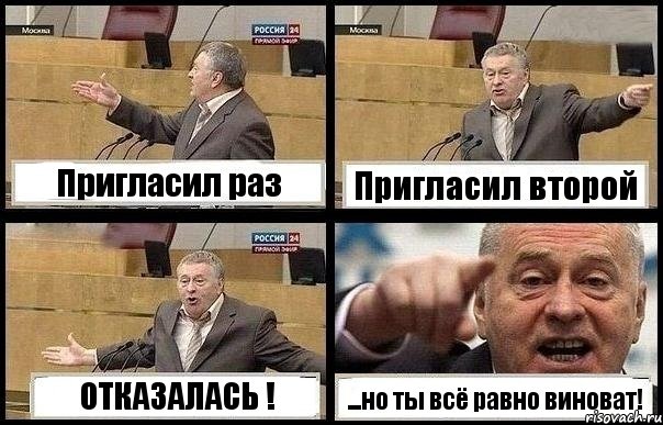 Пригласил раз Пригласил второй ОТКАЗАЛАСЬ ! ...но ты всё равно виноват!, Комикс с Жириновским