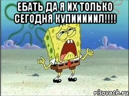 ебать да я их только сегодня купииииил!!! , Мем Спанч Боб плачет