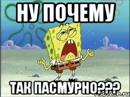 ну почему так пасмурно???, Мем Спанч Боб плачет