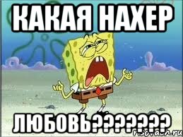 какая нахер любовь???, Мем Спанч Боб плачет