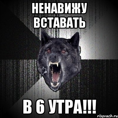 ненавижу вставать в 6 утра!!!, Мем Сумасшедший волк