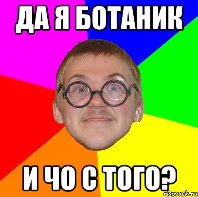 да я ботаник и чо с того?, Мем Типичный ботан