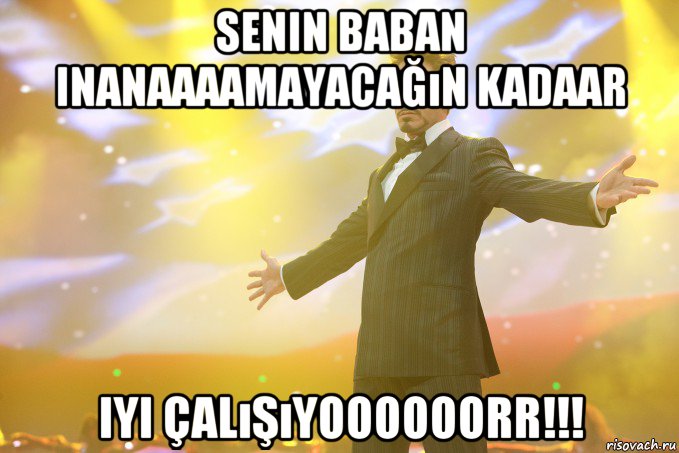 senin baban inanaaaamayacağın kadaar iyi çalışıyoooooorr!!!, Мем Тони Старк (Роберт Дауни младший)