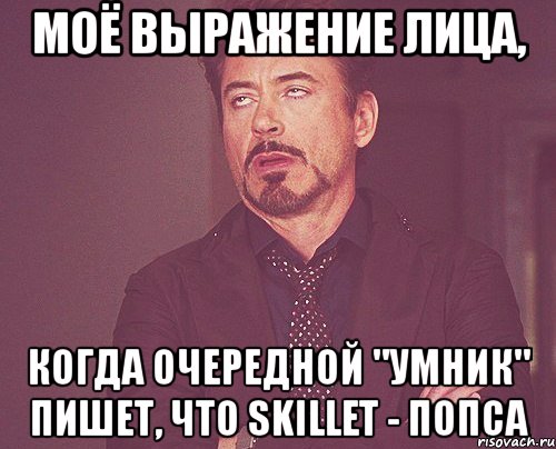 моё выражение лица, когда очередной "умник" пишет, что skillet - попса, Мем твое выражение лица