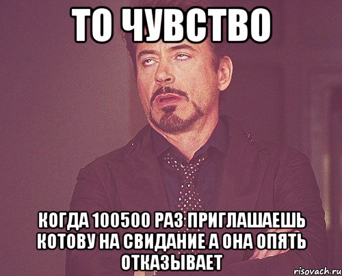 то чувство когда 100500 раз приглашаешь котову на свидание а она опять отказывает, Мем твое выражение лица