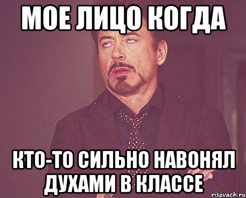 мое лицо когда кто-то сильно навонял духами в классе, Мем твое выражение лица