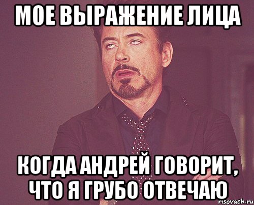 мое выражение лица когда андрей говорит, что я грубо отвечаю, Мем твое выражение лица